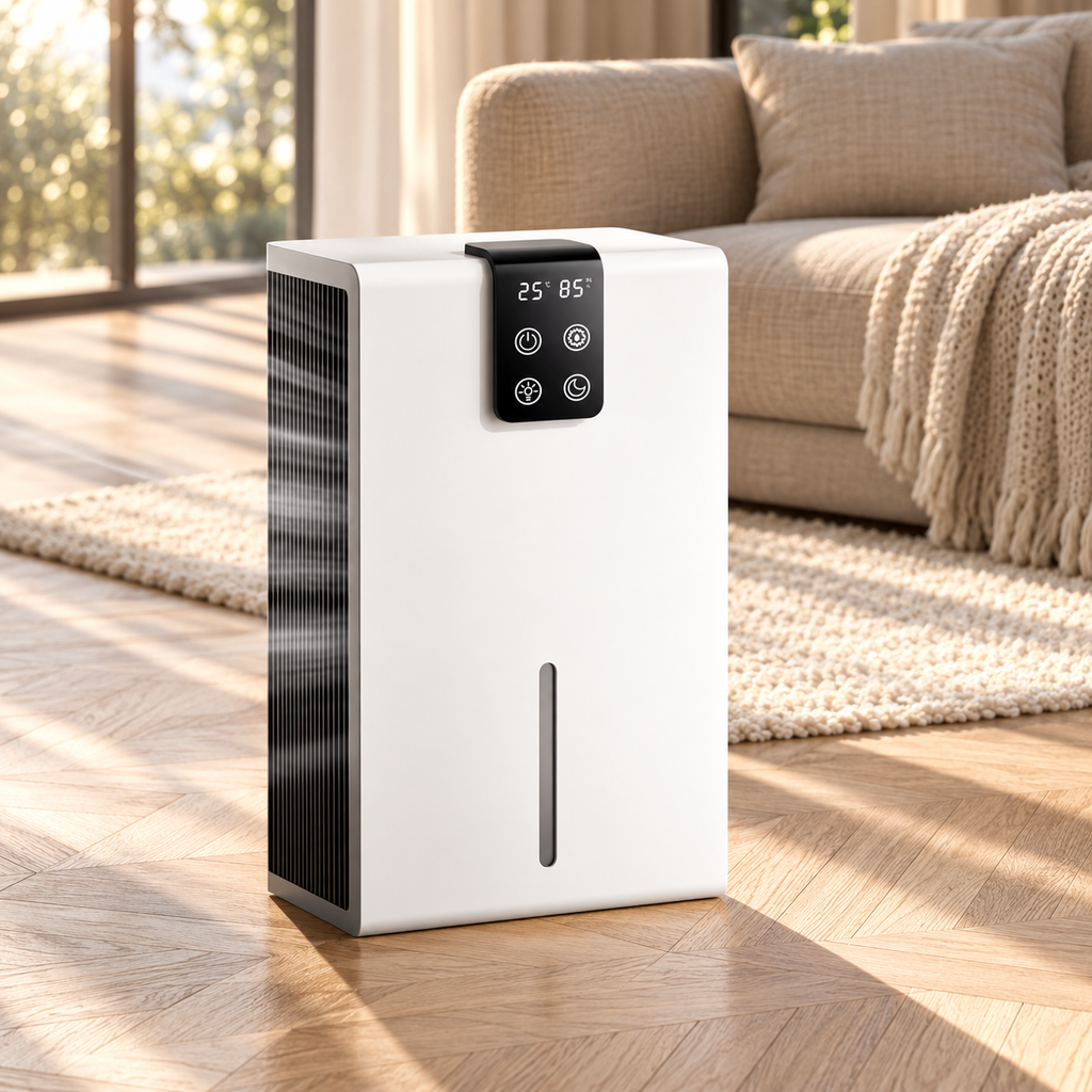 Déshumidificateur Réservoir 2,8 L – Veilleuse RGB & Arrêt Automatique